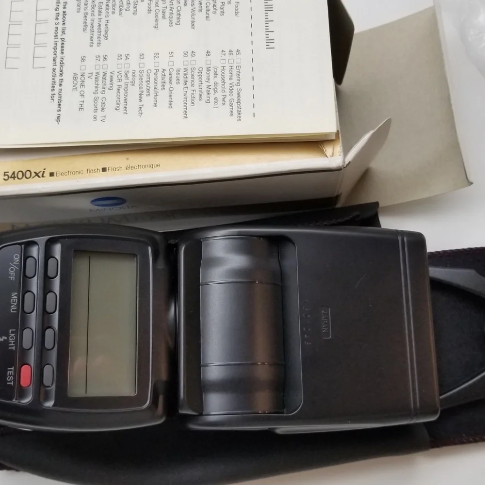 Rare Vintage Brand New Unused Konica Minolta Maxxum 5400XI Shoe Mount Flash Kon
